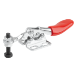 K1541 - Mini toggle clamp, horizontal with horizontal foot and fixed clamping spindle