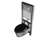 Sanitary Wall Hung Toilet Tank and Carrier System Veil 6303