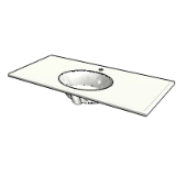 Sink Vanity Top Ceramic Impressions Oval k2891x