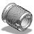 TRISERT ® - stainless steel V4A - Threaded inserts for light metals and plastics with a small head diameter
