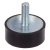 MAE-GMASP-MGS-AG-VZ - Rubber-Metal Bump Stops MGS with Threaded Stud, Natural rubber / Steel zinc-plated