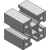 Perfil de aluminio mk 2060.01 - Perfiles de Construcción Serie 60