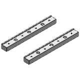 BE2KK, ABE2KK, BE2KF, ABE2KF, BE2FF, ABE2FF ,BE2KKL, ABE2KKL, BE2KFL, ABE2KFL, BE2FFL, ABE2FFL - Height Adjusting Blocks for Linear Guides -High Precision / Set of Gang Machined 2 pcs.-