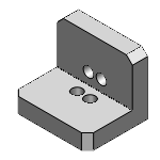 LRCDF - L Shaped Machined Mounting Plates / Brackets - Center Symmetrical Type - LRCDF