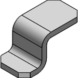 SWBAS - Sheet Sheet Metal Mounting Plates / Brackets Z Bent Type - SWBAS
