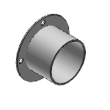 HOAFM, HOAFS - Rohrteile für Aluminiumschlauchleitungen - Montageflansch