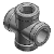 SGPCS, SUTCS - Steel Pipe Fittings - Thread Straight Joint - Cross