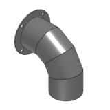 SL-HOES, SH-HOES, SHD-HOES - (Precision Cleaning) Duct Hose Fittings - 90 Degree Elbow