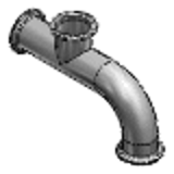 SNLFFE - 焊接食品级清洁管 -分支型- -套圈×90°弯管-