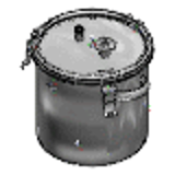 TANSM - Open Lid Kettle with Spigot and Locking Latches - Bottom Discharge / Depth Fixed
