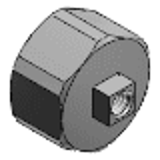 FJCX, FJCXS - Floating Connector -Extra Short Threaded Stud Mount with Angular Misalignment Compensation- Tap (for threaded cylinder)