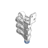MCRE - Air Couplers -Branch Type (Swivel) 3 Positions Swivel-