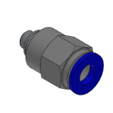 MJCNLS - One-Touch Couplings - Threaded Connectors Outlined with Hex - Thread: 304 Stainless Steel