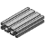 HFSP5-4020, HFSP5-5025, HFSP5-6020, HFSP5-8020, HFSP5-6040, HFSP5-8040 - HFS5 Series -Aluminum Extrusion with Milled Surfaces/Rectangle (Horizontal)-