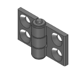 C-HHPBSNC - C-VALUE Aluminum hinge - Short type - Alumite black