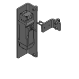 HAC6-HC5L_-S,HAC8-HS5L_-S - Safety switch contact type (set for mounting hinged sliding door units) 6 series (groove width 8 mm), 8 series (groove width 10 mm)