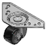 HCHJF - Casters for Aluminum Extrusions -With Mounting Plate/Heavy Load (Swivel)-
