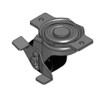 HCSB, HCBB - Caster for aluminum frame 2-point mounting type with flexible stopper type
