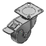 C-CTBS - Casters - Light Load, Wheel Material: TPE