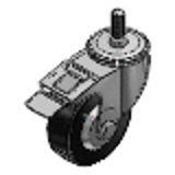 C-CTMS - Screw-In Casters - Medium Load, Wheel Material: Synthetic Rubber