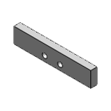 NLBBF - Abrasion Resisting Polymer Guide Rails - Hole Type - G Dimension Specified