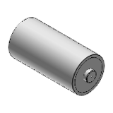 ROLJ, ROLJM, ROLJT - Pipe Rollers with Shafts (L Dimension up to 800mm) - Straight / Both Ends Female Thread / Both Ends Retaining Ring Groove Type