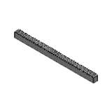 RGEAHL - Induction Hardened Rack Gears - Ground - Length Fixed Hole Position Configurable Type (Number of Holes is up to 3)
