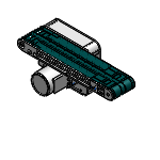CVSFC - 평벨트 컨베어-풀벨트타입-사행방지 창살붙이 헤드구동2홈프레임(풀리직경30mm)-