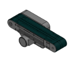 CVSFDE - 平皮带输送机 全宽皮带型 - 带防跑偏横肋，头部驱动 3槽框架型（滑轮直径50mm）适用于欧洲