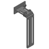 SL-CGE,SH-CGE - (Precision Cleaning) Conveyor Guide Rails - Brackets For Plastic Rails, Slotted Holes