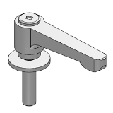 LHM-LW - Clamp Lever with Flat Washer - Flat Lever Type