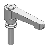 LHM-W - Clamp Lever with Spring Washer - Flat Lever Type