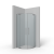 APREJO 4-part curved shower - Curved shower with swing doors