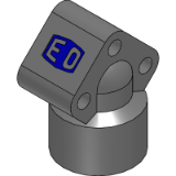 PWDA EO - Gear pump flange 90° elbow 3 holes – aluminium