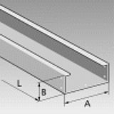 K2 VS - Cable trunking body with side cut-outs