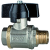 Ball valves with wing lever, female/male thread