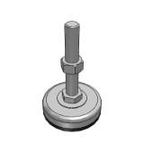 AJPCT/AJPCS - Level Adjusters-Steel Cup with Rubber Base Type