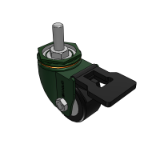 JDF - Medium Load Type Casters-Rotatable with Screw & Plastic Brake Type