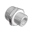 Straight male stud couplings L-series, DIN 2353 - Thread: Whitworth tube thread, conical