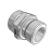 Straight male stud couplings  ISO 8434-1-SDS Form B - Male thread: Whitworth pipe thread, parallel, Sealing with seal edge