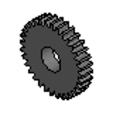 F16U20 - Spur Gears - 16 Pitch - 11/16" Bore - 3/8" Face - AGMA Quality 8 - Hubless Style - Non-Metallic Gears - 20° Pressure Angle