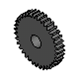 F24U6 - Spur Gears - 24 Pitch - 3/8" Bore - 1/4" Face - AGMA Quality 8 - Hubless Style - Non-Metallic Gears - 20° Pressure Angle