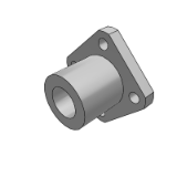 GBC01_29 - Thick-Walled Flange Type Guide Shaft Support, Standard Type, Mounting Hole Through Hole
