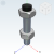 TDB92_97 - Hexagon head bolt with stopper/Regulating type.Flat head type