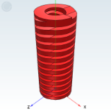 YSWM_J-YSWM - Rectangular spring,Medium load spring,red