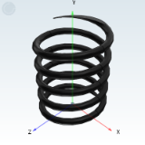 YWLH - Heat-resistant compression spring Allowable displacement L×50%
