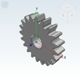 VNA01_51 - Standard spur gear, pressure angle 20°, wheel hub specified type, module 0.5/0.8/1.0/1.5/2.0/2.5/3.0